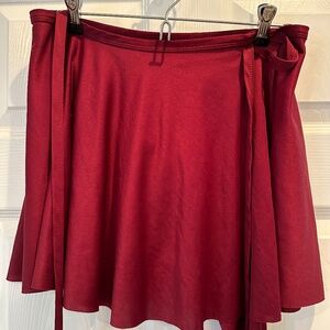 Body Wrappers Burgundy Ballet Wrap Skirt XL-2X